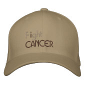 Ik vecht tegen kanker geborduurd pet (Voorkant)