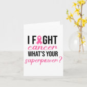 Ik vecht tegen kanker Wat is je Superpower borstka Kaart (Gele Bloem)