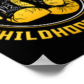 Ik vecht tegen kinderkankerverwekkende gebarsten h poster (Hoek)