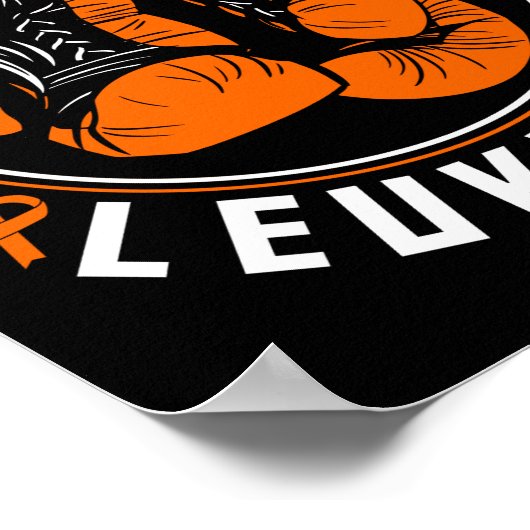 Ik vecht tegen 'Leukemia Awareness Support Boxingh Poster (Hoek)