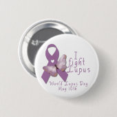 Ik vecht tegen Lupus Ronde Button 5,7 Cm (Voorkant /achterkant)