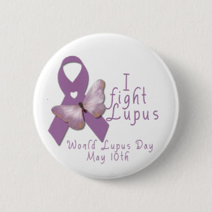 Ik vecht tegen Lupus Ronde Button 5,7 Cm