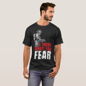 ik vecht tegen wat je bang bent voor brandweermann t-shirt (Voorkant volledig)