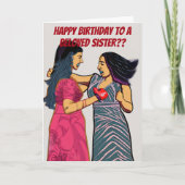 Ik vecht vaak met mijn zus op verjaardag kaart (Voorkant)