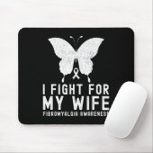 Ik vecht voor mijn vrouw Fibromyalgie bewustwordin Muismat (Met muis)