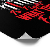 Ik vecht vrijwillig tegen wat je vreest brandweerm poster (Hoek)