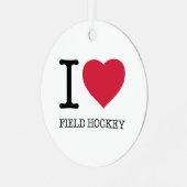 IK VELD HOCKEY METALEN ORNAMENT (Voorkant links)