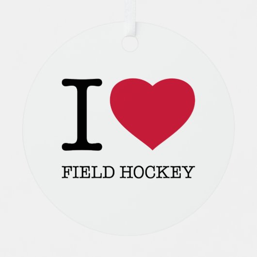 IK VELD HOCKEY METALEN ORNAMENT (Voorkant)