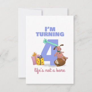Ik verander 4 Happy Birthday kinder kaart