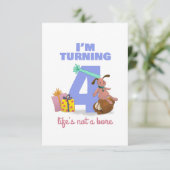 Ik verander 4 Happy Birthday kinder kaart (Staand voorkant)