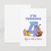 Ik verander 4 Happy Birthday kinder kaart (Voorkant / Achterkant)