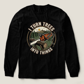 Ik verander bomen in grappige houtbewerkingsontwer Tri-Blend shirt