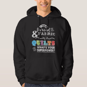 Ik verander draad en stof in quilts hoodie