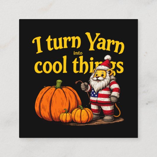 Ik verander garen in coole dingen breien & haken vierkante visitekaartje (Achterkant)