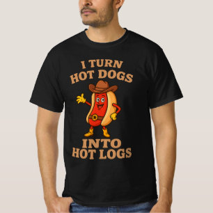 Ik verander Hot Dogs in Hete Blokken Grappige Grap T-shirt