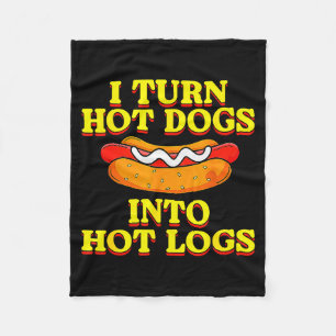 Ik verander Hotdogs in Hete Blokken WC-humor Grof  Fleece Deken