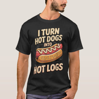 Ik verander hotdogs in hete dingen t-shirt
