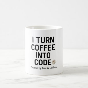 Ik verander koffie in code - grappig programmeur c koffiemok