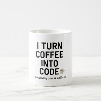 Ik verander koffie in code - grappig programmeur c koffiemok