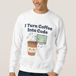 Ik verander koffie in code – Grappig programmeur T Trui