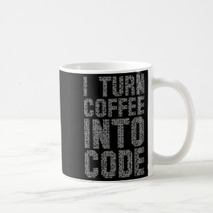 Ik verander koffie in code Grappige citaat program Koffiemok
