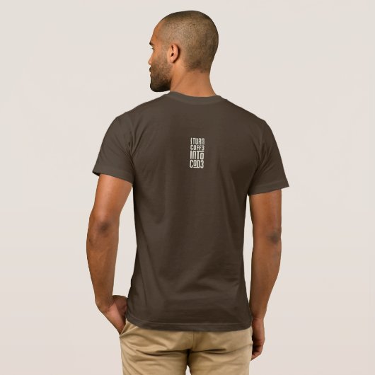 Ik verander koffie in code programmeur t-shirt (Achterkant volledig)