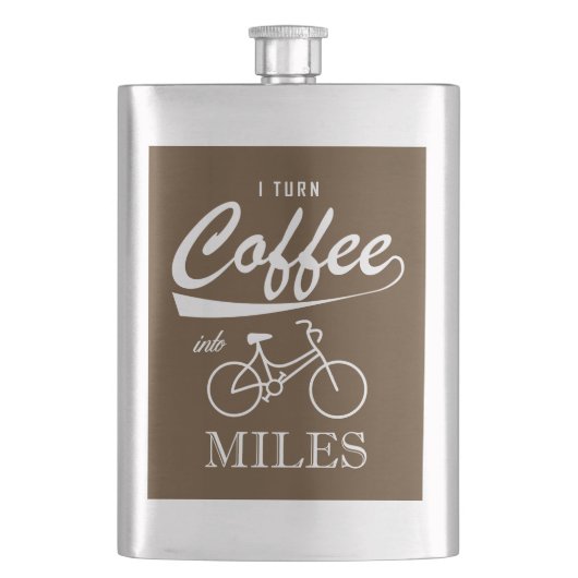 Ik verander koffie in kilometers heupfles (Voorkant)