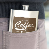 Ik verander koffie in kilometers heupfles (Voorbeeld)