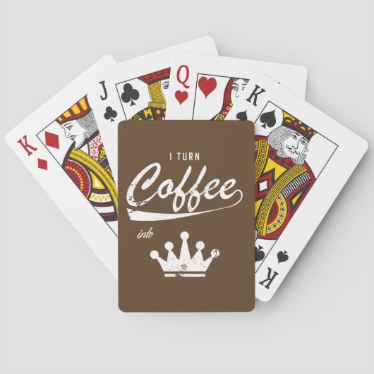 Ik verander koffie in KOMs Speelkaarten (Achterkant)