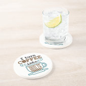 Ik verander koffie in Quilts Grappig Quilter Zandsteen Onderzetter (Zijkant)