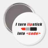 Ik verander lippenstift in code magneet (Voorkant / Achterkant)
