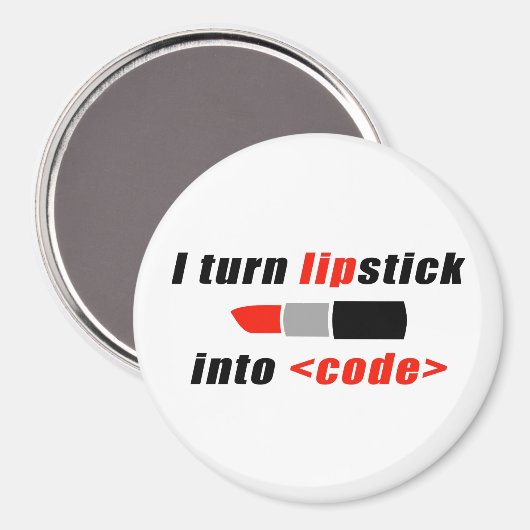Ik verander lippenstift in code magneet (Voorkant / Achterkant)
