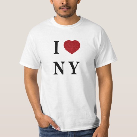 Ik verberg mijn gevoelens voor NY T-shirt (Voorkant)