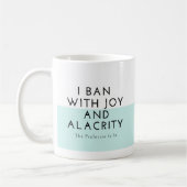 Ik verbied met vreugde en angst koffiemok (Links)