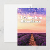 Ik verbind me aan het Citaat van de Bevestiging va Briefkaart (Voorkant / Achterkant)