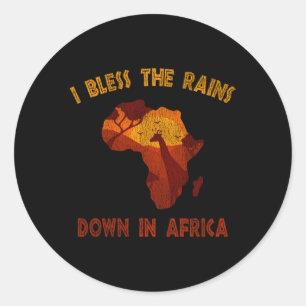 Ik verborg de regenval in Afrika Ronde Sticker