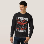 Ik verbrijzel harten Valentijnsdag monstertruck Trui (Voorkant volledig)