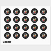 Ik verbrijzelde 100 dagen school 6e klas construct ronde sticker (Vel)