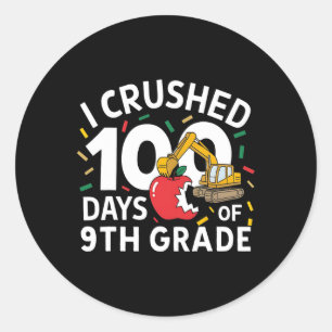 Ik verbrijzelde 100 dagen van school 9e klas const ronde sticker