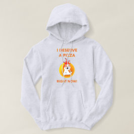 Ik verdien een pizza met een boze kat. hoodie