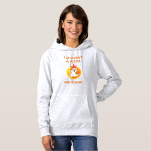 Ik verdien een pizza met een boze kat. hoodie