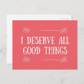 IK VERDIENEN ALLE DINGEN BRIEFKAART (Voorkant / Achterkant)