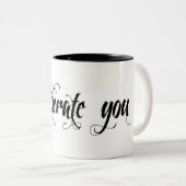 Ik verdraagzaam je tweekleurige koffiemok (Voorkant rechts)