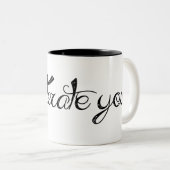 Ik verdraagzaam je tweekleurige koffiemok (Voorkant rechts)