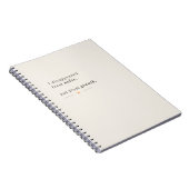 Ik verdween uit de herrie, niet uit de groei notitieboek (Rechterzijde)