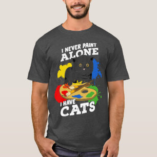 Ik verf nooit alleen maar katten t-shirt
