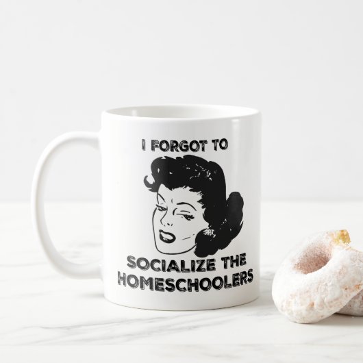 Ik vergat me de Mok van de Homeschoolers te social (Met donut)