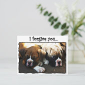 Ik vergeef je bokser puppies briefkaart (Staand voorkant)