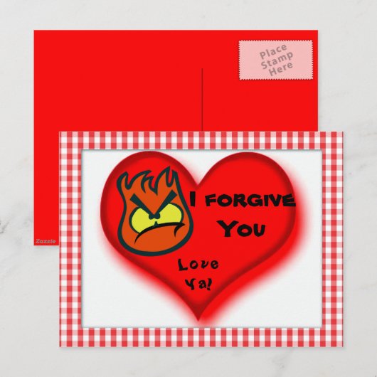 Ik vergeef je, hou van je!_ briefkaart (Voorkant / Achterkant)