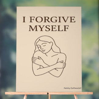 IK VERGEEF MEZELF – Minimalistische Zelfliefde Aff Acryl Bord